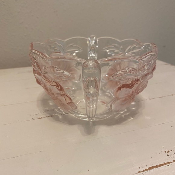 Vintage Studio Nova Pink Floral Glass Bowl - Picture 2 of 8